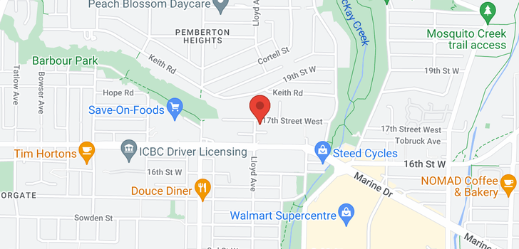 map of 203 1085 W 17TH STREET